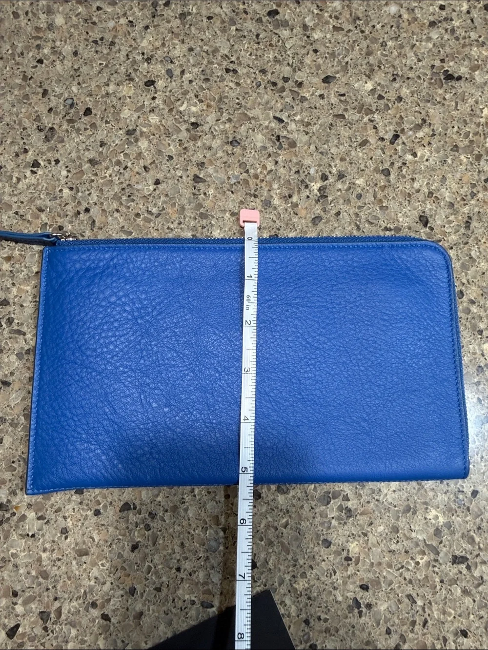 Leatherology Blue Zip Clutch Travel Wallet - Picture 4 of 5